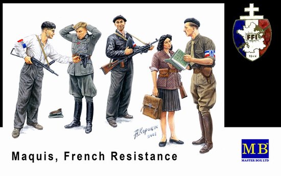 WWII Maquis, French Resistance, FFI (French Forces of the Interior) 1944
