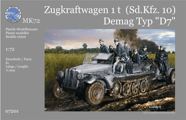 WWII German SdKfz 10 Demag Type D7 Light Infantry Halftrack