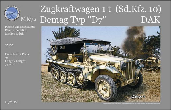 WWII German SdKfz 10 Demag Type D7 DAK Light Infantry Halftrack