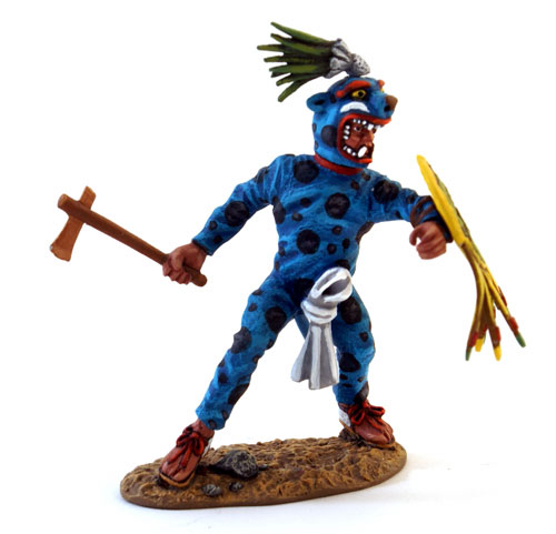 Aztec Jaguar Defending with Axe