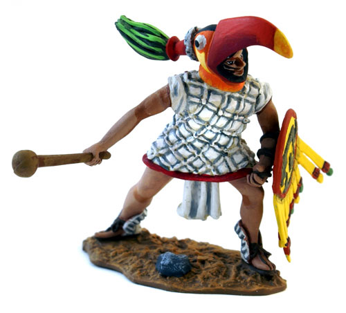Tlaxcalan Toucan Warrior with Knobkierrie