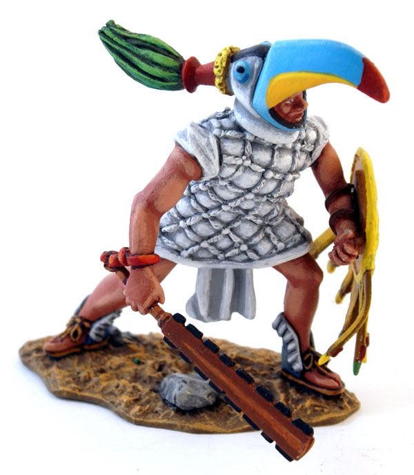 Tlaxcalan Toucan Warrior with Macuahuitl