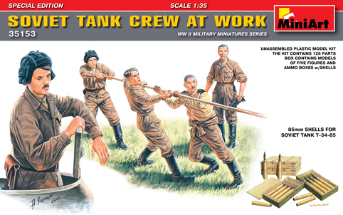 WWII Soviet Tank Crew at Work