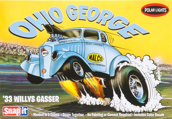 1933 Willys Gasser Ohio George Drag Car (Snap Kit)