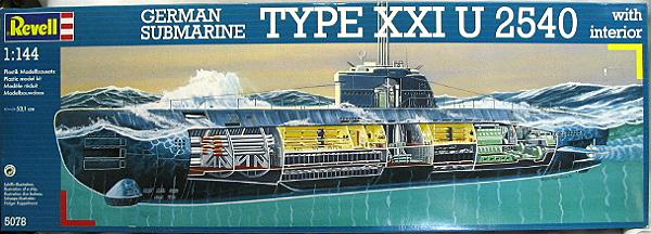 WWII German Type XXI U-2540Submarine with Full Interior