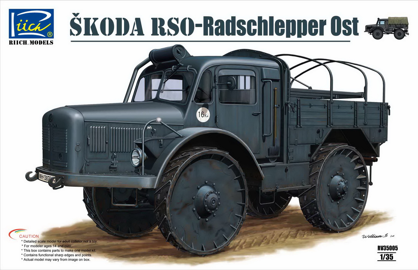  WWII German Radschlepper OST Skoda RSO Vehicle