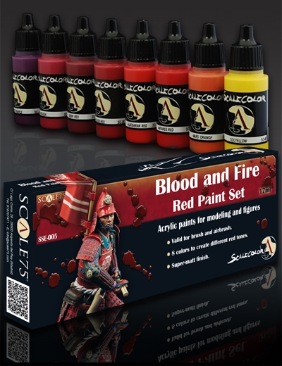 Scale Color- Blood And Fire Red Paint Set