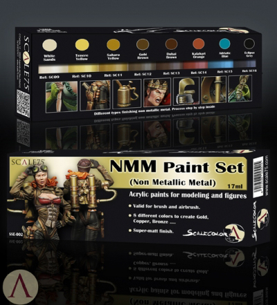 Scale Color- NMM (Non Metallic Metal) Gold and Bronze Paint Set 
