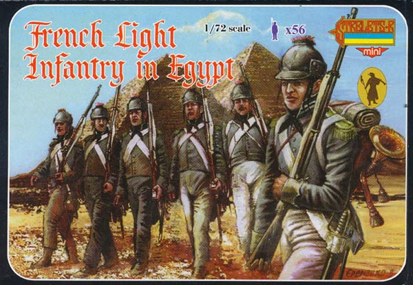 Michigan Toy Company : Strelets R Plastic Figures - Strelets Mini - Napoleonic French Light Infantry in Egypt