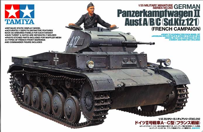 WWII German Panzerkampfwagen II Ausf.A/B/C Sd.Kfz.121 French Campaign