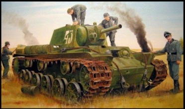 WWII Soviet KV-8 Heavy Tank