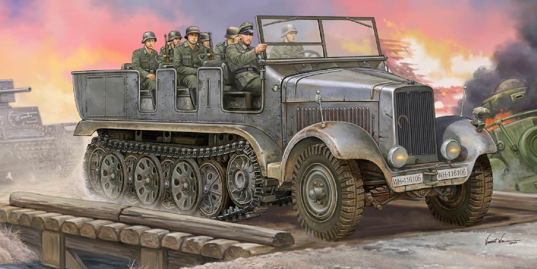 German Sdkfz 6 5-ton Medium Halftrack Artillery Tractor