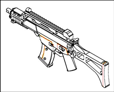 G36C German Compact Commando Guns with Sights