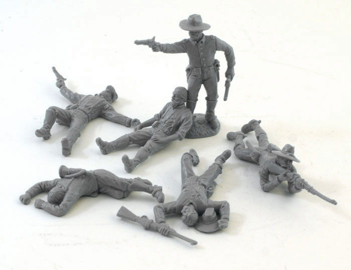 US Cavalry Dismounted with Casualties- Grey