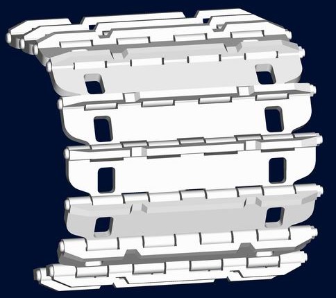 Strv 103 Workable Track Link Set (168 Links)