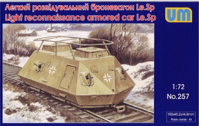 WWII German LeSp Light Recon Armored Railcar