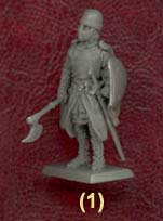 Crusader Knight with Cape, Shield and Axe