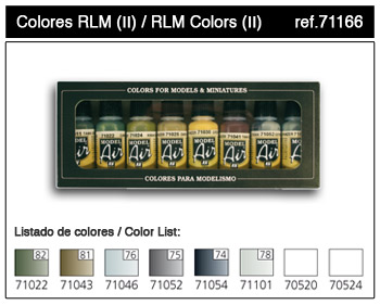 Vallejo Model Air Set WWII RLM Colors II