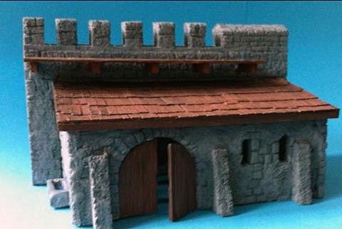 Medieval Stable and Wall Section