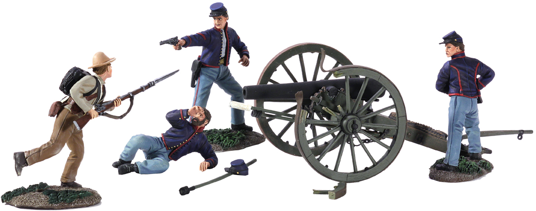 American Civil War: The Death of Cushing Set #1 - Union Artillery Battery A 4th US Over-running the Gun - ONLY 1 AVAILABLE