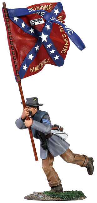 Confederate Infantry Color Sergeant Charging, 5th Texas Flag #1