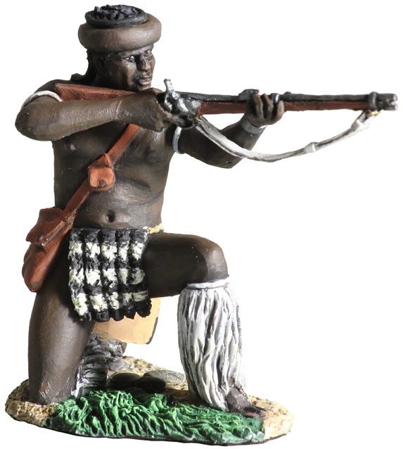 Zulu uDloko Regiment Kneeling Firing Percussion Rifle