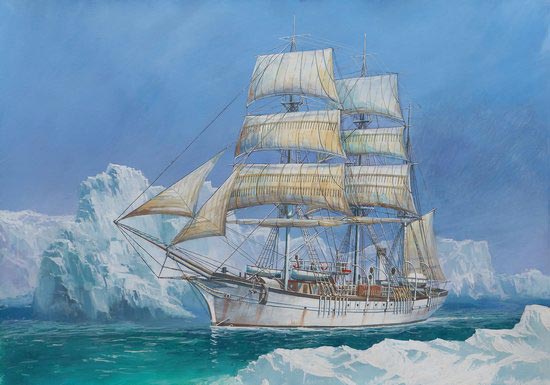Pourquoi Pas, Steam Bark Sailing Ship
