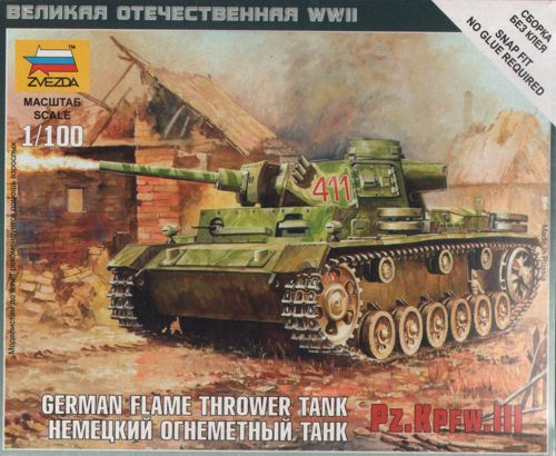 WWII German Panzer III Flamethrower Tank~Snap Kit