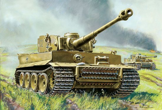 WWII German Tiger I Ausf. E, Early Production with Interior Details of Fighting Compartment ~ New Tooling