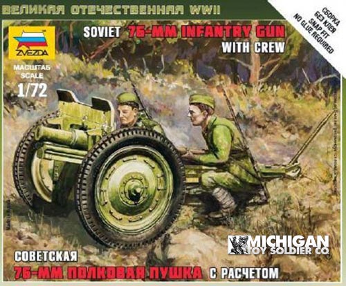 WWII Soviet 76mm Gun with Crew