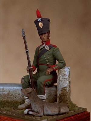 Fusilero de la compañía Schwarzburg - Rudolstadt, Batallon de los Principes, Girona 1809