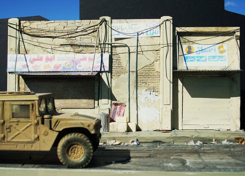 Iraq Street Scene with Cobblestone Base