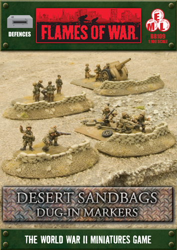 Battlefield in a Box - Desert Sandbags Dug-in Markers