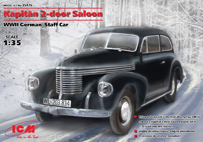 WWII Kapitan 2-Door Saloon German Staff Car