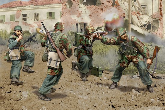 WWII Italian Paratroopers Anzio 1944 (4 Figure Set)