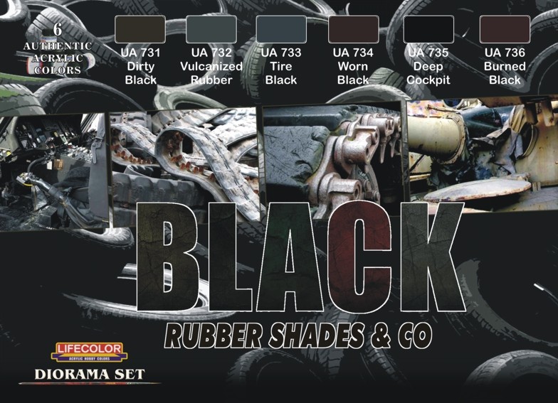 Black Rubber Shades Acrylic Set