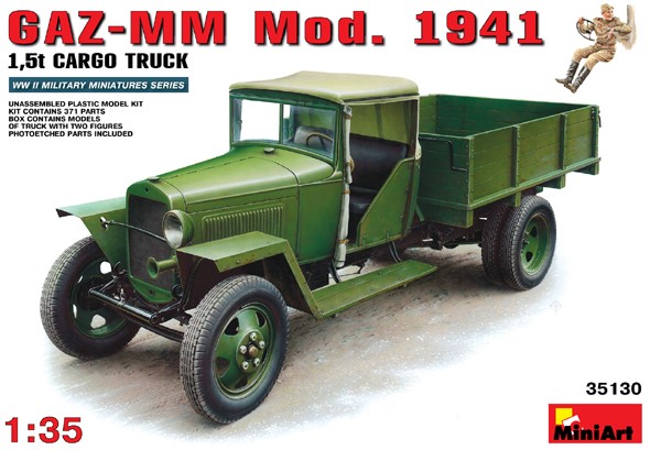 Russian GAZ-MM Mod 1941 WWII Cargo Truck with 2 Figures