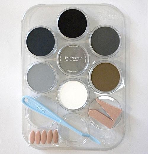 Weathering Color Kit Grey, Grime and Soot (7- 9ml pan colors, tray, tools)