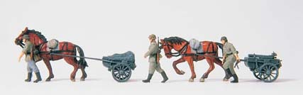 German Reich Horse Drawn Ammo Carts w/Soldiers