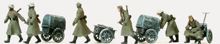 German Reich Infantry Riflemen, Winter Dress w/Infantry Carts