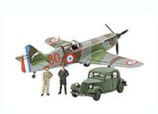 Dewoitine D520 French Aces Aircraft with Staff Car