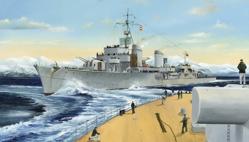 WWII German Zerstorer Z25 Destroyer 1944