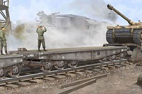 WWII German Army Type Syms 80 Heavy Armor Transport Flatcar