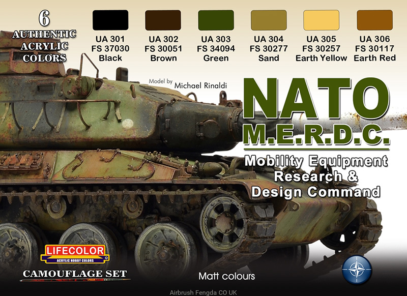 Camouflage NATO MERDC Acrylic Paint Set 