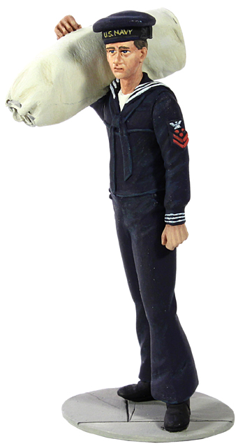 Jack Tars & Leathernecks Collection: U.S. Navy Sailor in Blue Winter Service Dress No.1