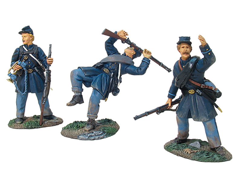 UNION INFANTRY IN FROCK COATS MUSICAN/WOUNDED SET #17664-1 AVAILABLE OOP