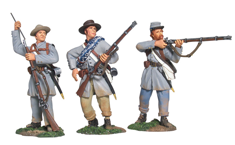 CONFEDERATE INFANTRY IN FROCK COATS FIRING LINE SET NO.1 #17936-1 AVAILABLE OOP