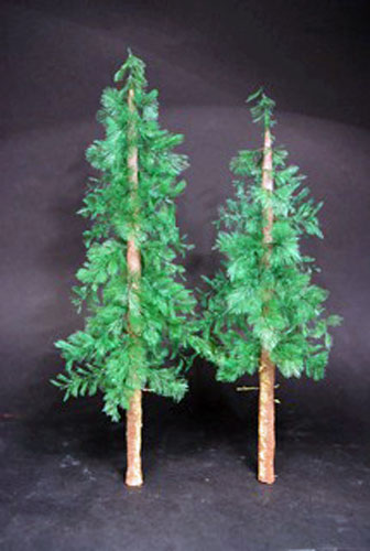 Pine Trees 1/35th to 1/32nd Scale (Set of 2)
