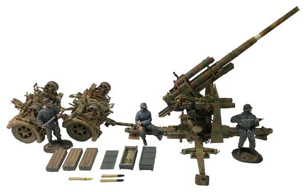 German 88mm Flak 36, Dual Purpose Gun with 3 Man Crew