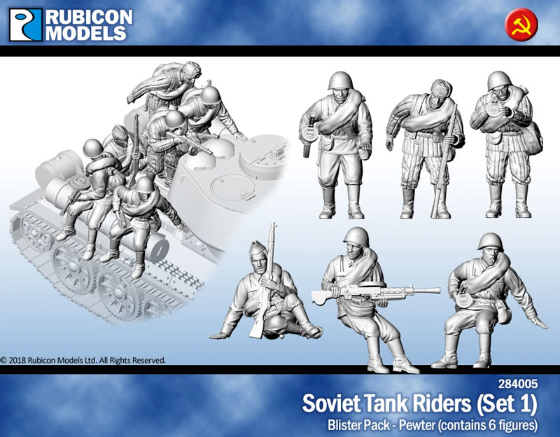 Soviet Tank Riders Set 1- Pewter